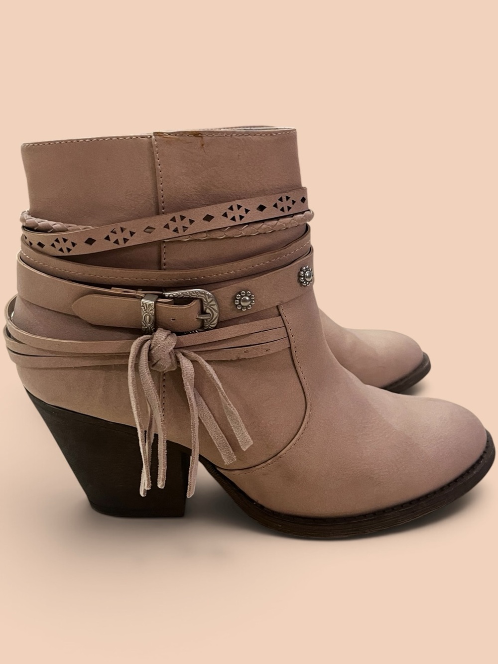 POP Octavia- Western Fringe Ankle Booties
